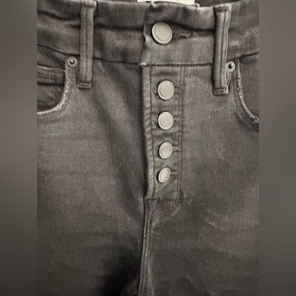Good American Good Legs Button Fly Crop Mini Bootcut Jeans (2/26) - Picture 5 of 7